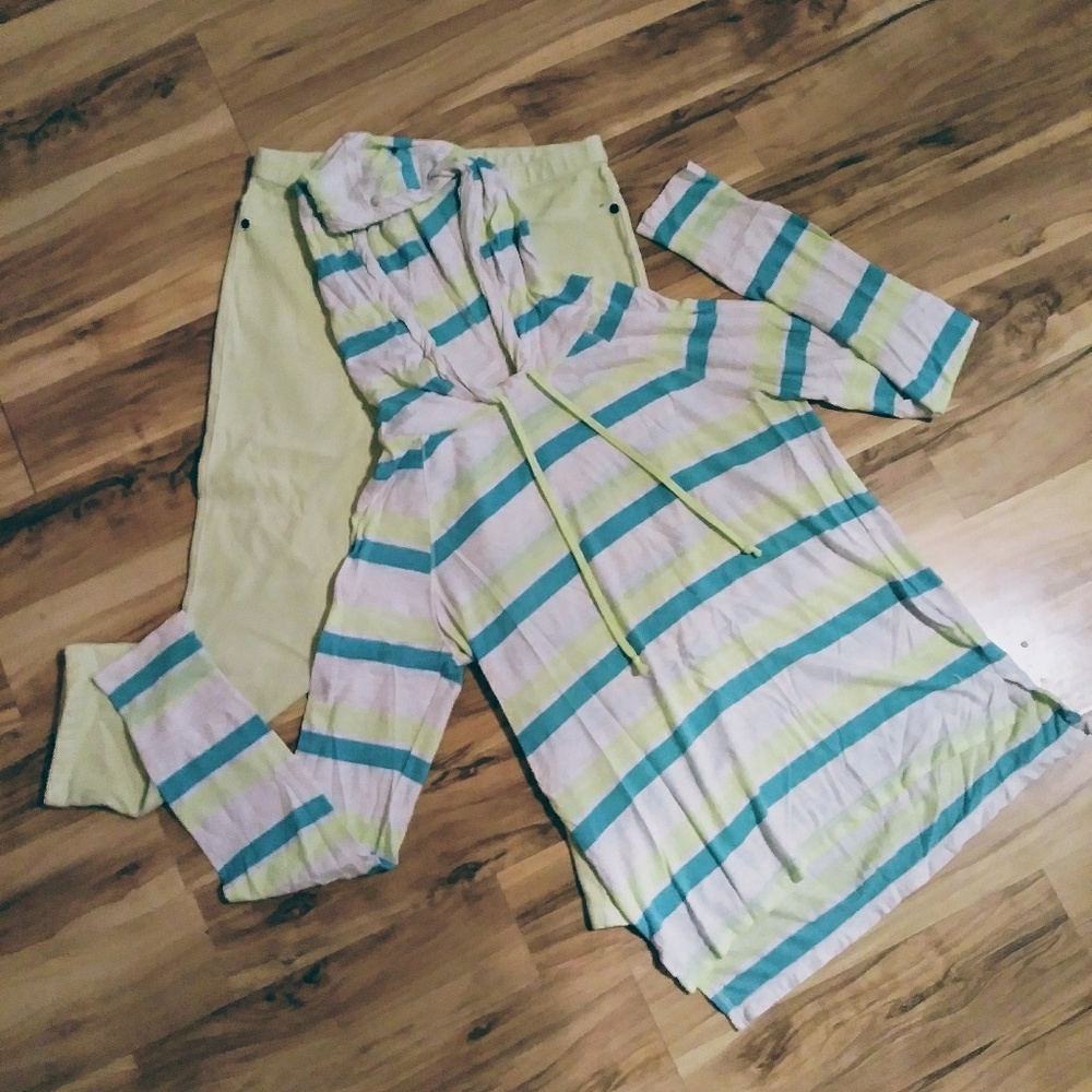 Striped Hooded Long Sleeve